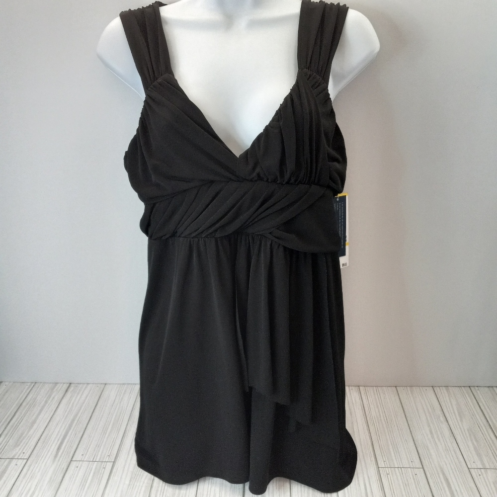 Anne Klein Ruched Babydoll Top